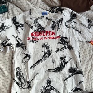 KidSuper White Graphic Short Sleeve Tee